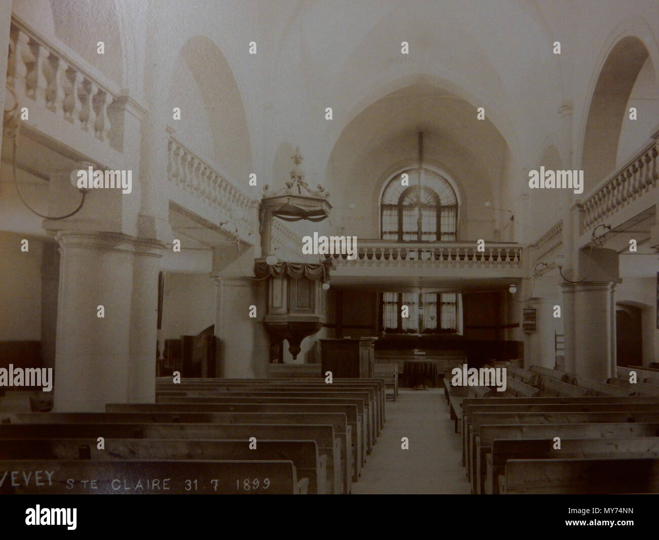 549 Vevey, église réformée Sainte-Claire 2 Foto Stock
