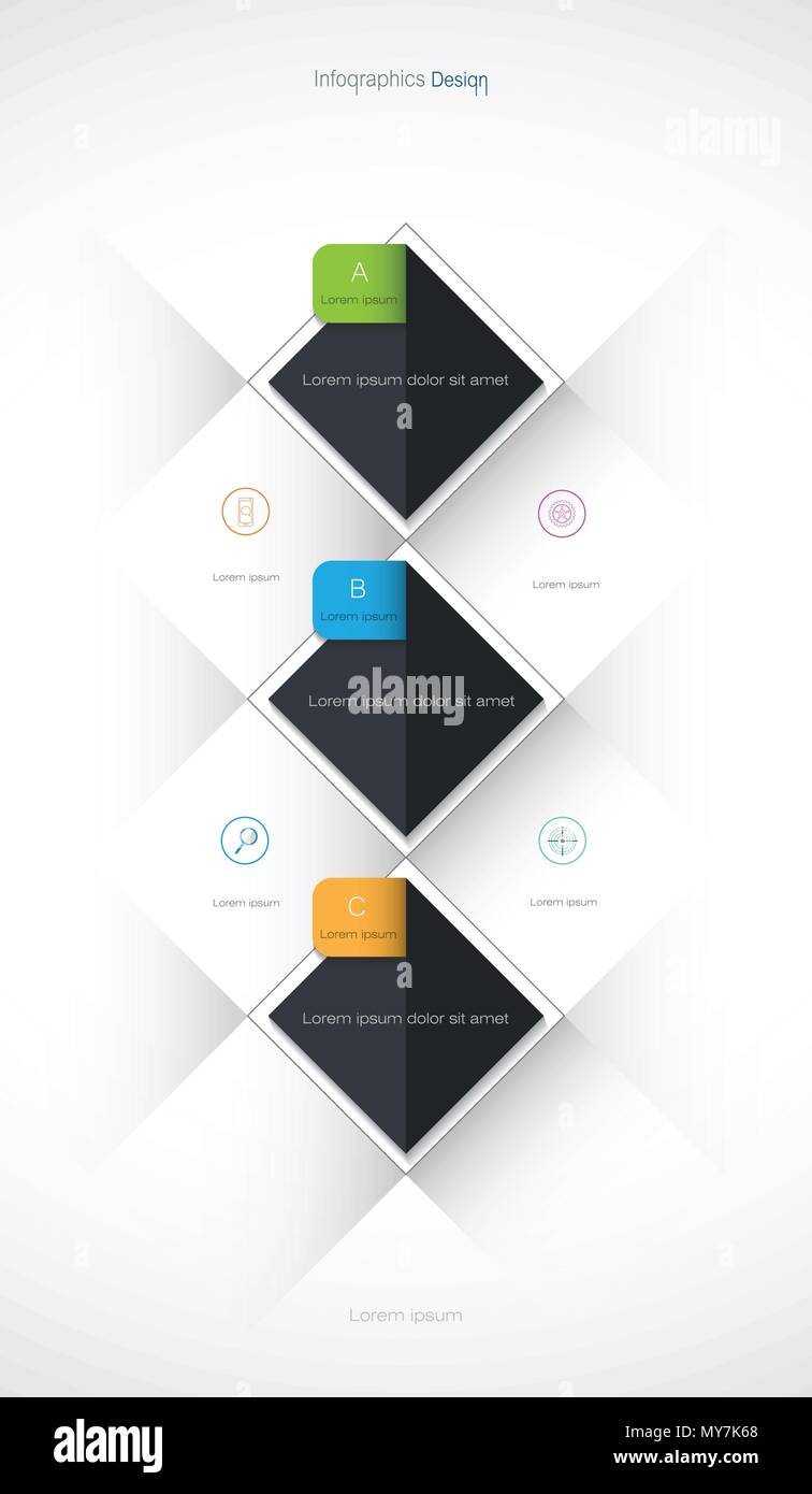 Vettore timeline infographics modello di disegno con 3D carta etichetta, integrato sfondo geometrico.linea Di Tempo Una infografica per il contenuto, business Illustrazione Vettoriale