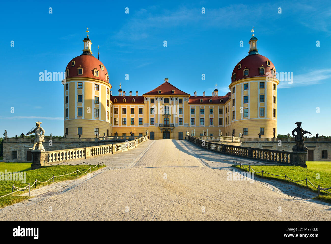 Castello di Moritzburg, residenza di caccia di Augusto il Forte, in Sassonia, Germania Foto Stock