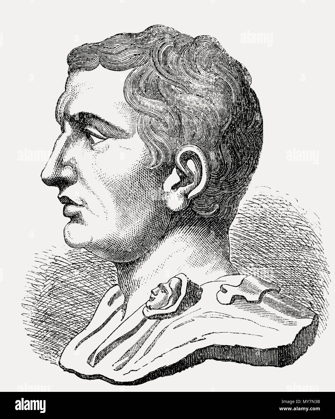 Gnaeus Pompeo Magno, Pompeo il grande, 106 BC - 48 BC, leader politico della tarda Repubblica Romana Foto Stock