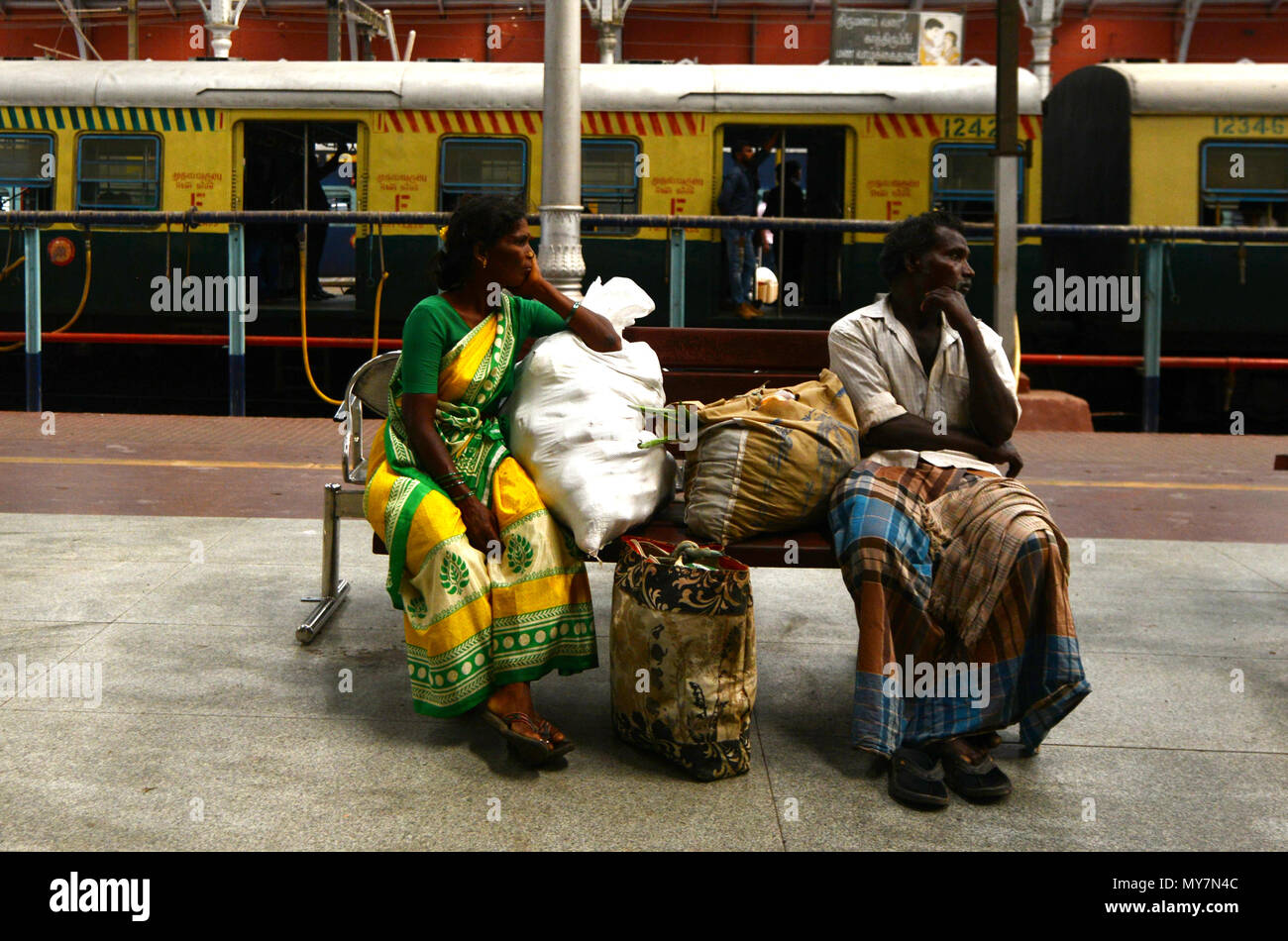 Chennai Egmore della stazione ferroviaria. Foto Stock