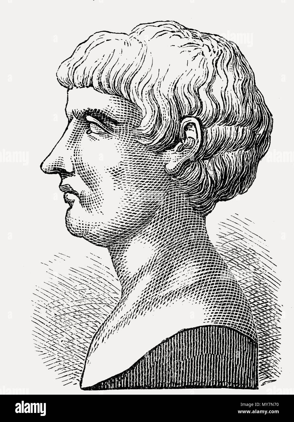 Gnaeus Pompeo Magno, Pompeo il grande, 106 BC - 48 BC, leader politico della tarda Repubblica Romana Foto Stock