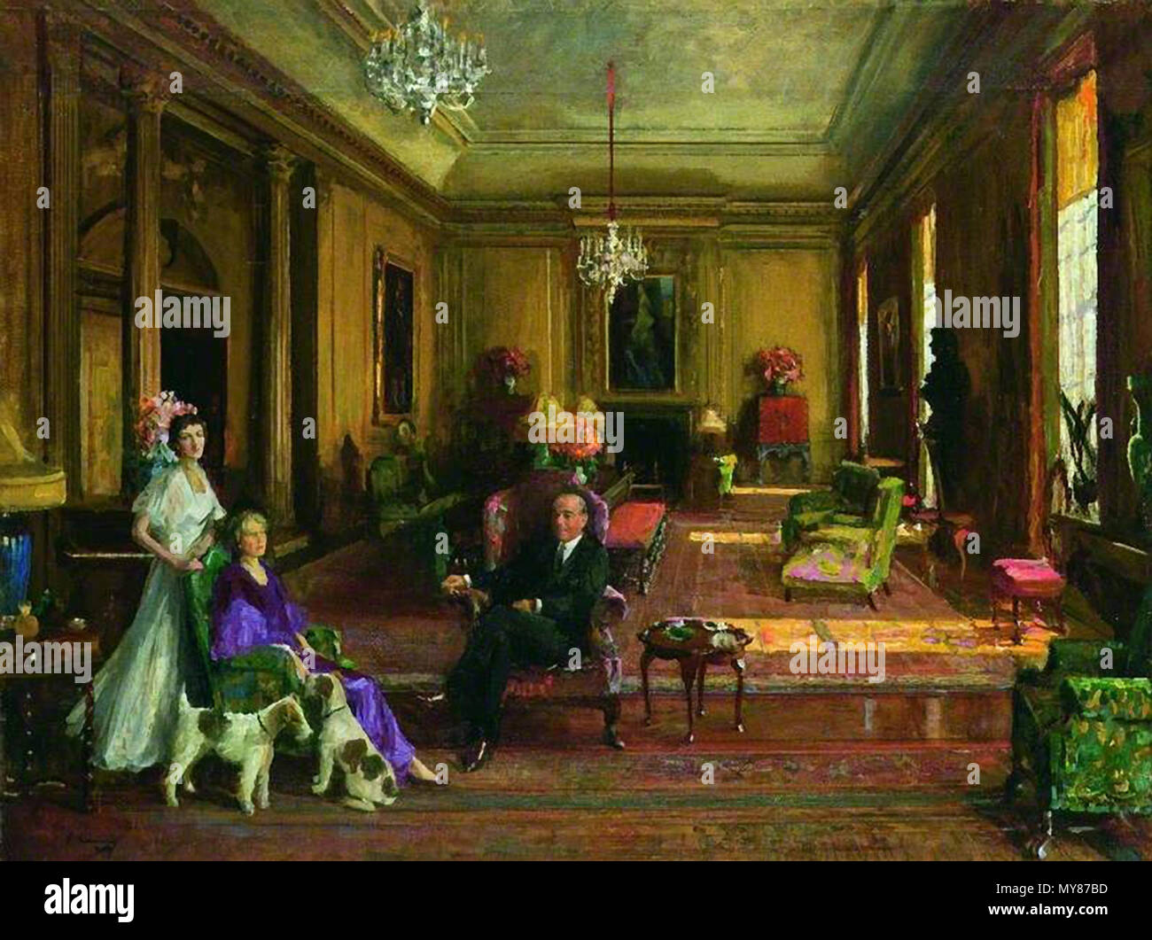 . Джон Лавери (англ. John Lavery) (1856-1941) - ирландский художник, портретной мастер и пейзажной живописи. ================== Sir John Lavery RA (20 marzo 1856 - 10 gennaio 1941) era un pittore irlandese più noto per i suoi ritratti e raffigurazioni di guerra. www.youtube.com/watch?v=yRaCb7czsQI . 21 febbraio 2016, 22:57. Leonid Ll 519 la famiglia del Signore Duveen (38543863782) Foto Stock