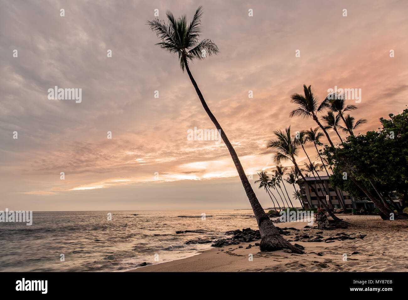 Tramonto a Honls spiaggia nella grande isola Foto Stock
