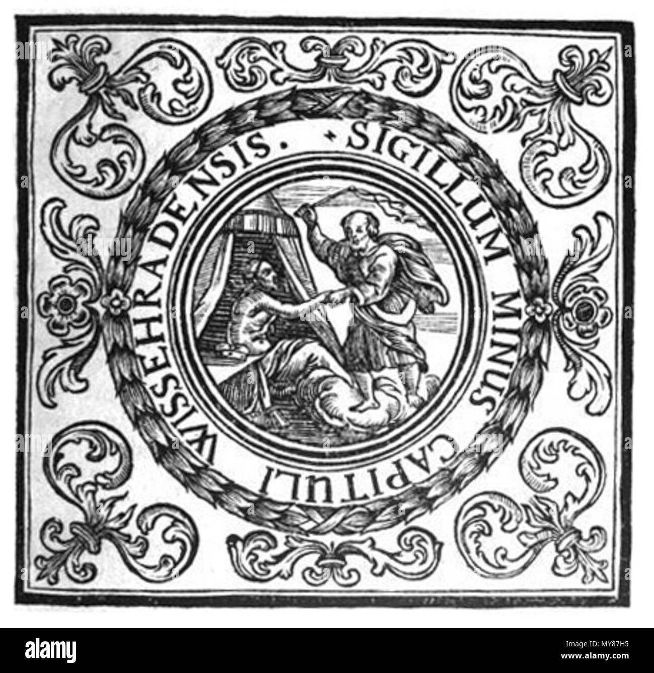 418 Pečeť vyšehradské kapituly Foto Stock