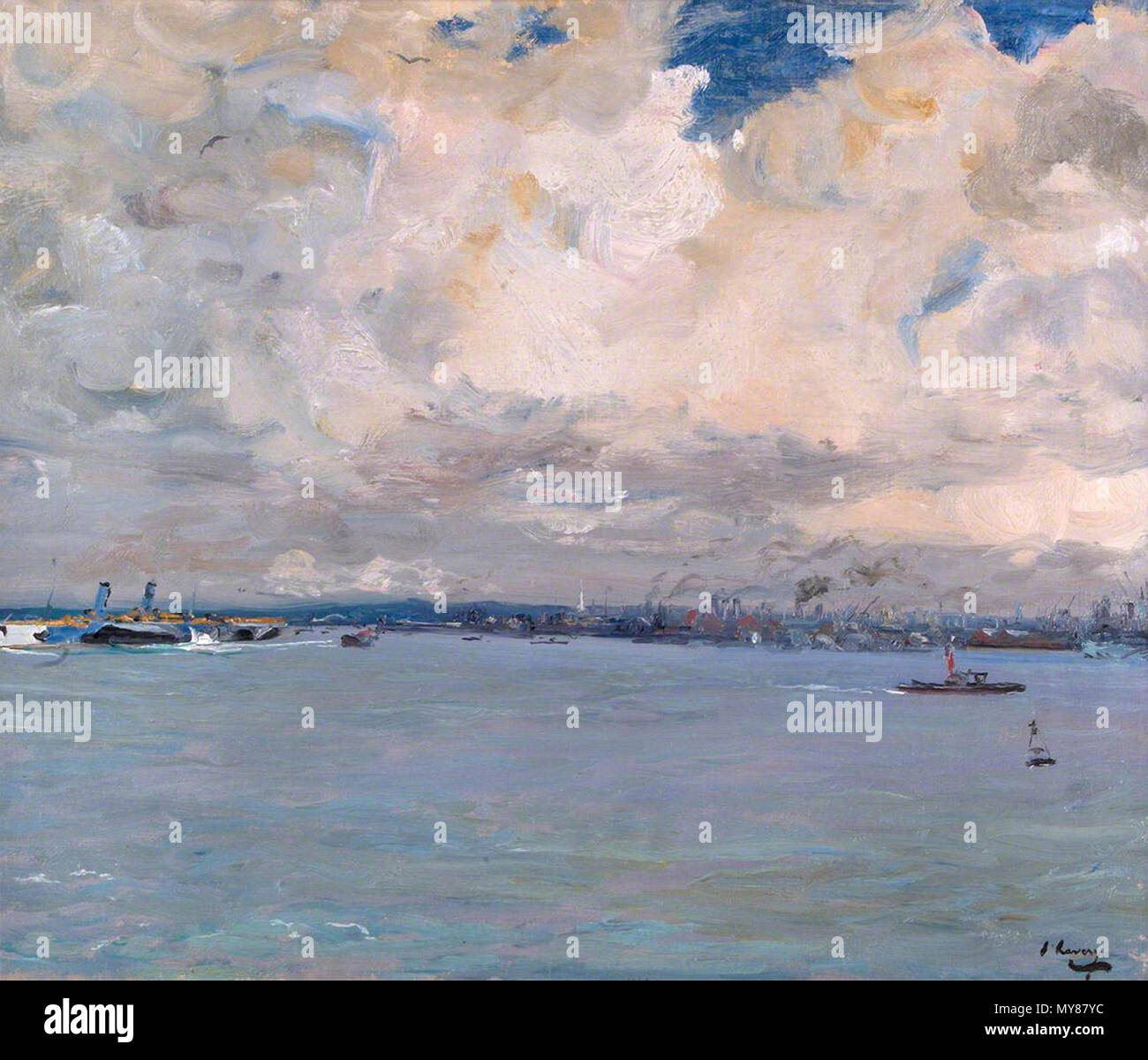 . Джон Лавери (англ. John Lavery) (1856-1941) - ирландский художник, портретной мастер и пейзажной живописи. ================== Sir John Lavery RA (20 marzo 1856 - 10 gennaio 1941) era un pittore irlandese più noto per i suoi ritratti e raffigurazioni di guerra. www.youtube.com/watch?v=yRaCb7czsQI . 2 marzo 2016, 05:47. Leonid Ll 496 Southampton acqua (26799480479) Foto Stock