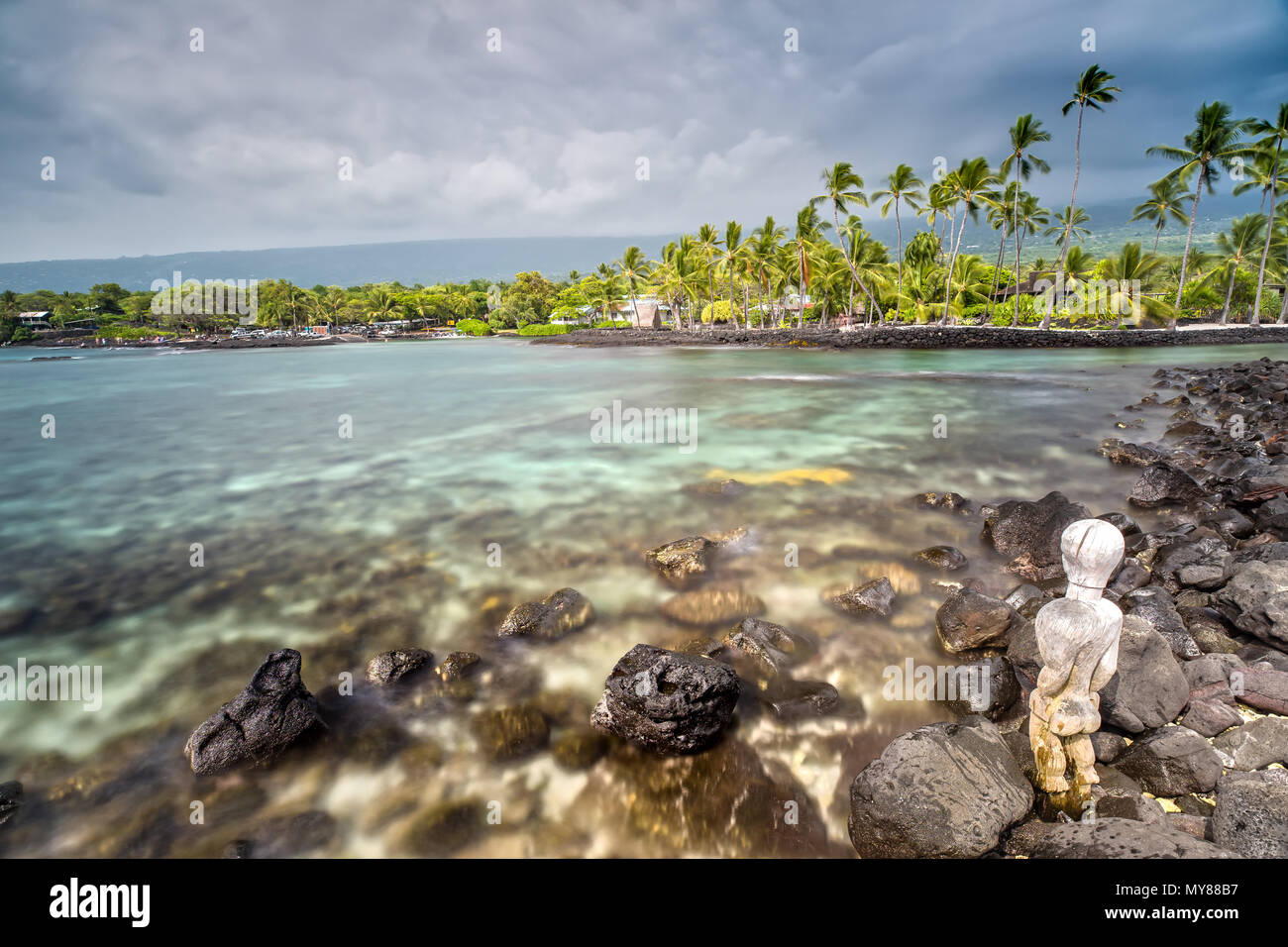 Impressione del Puuhonua O Honaunau National Historical Park Foto Stock