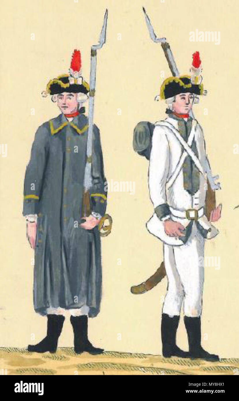 14 30. Mundury artylerii w płaszczu i w kurtce Foto Stock