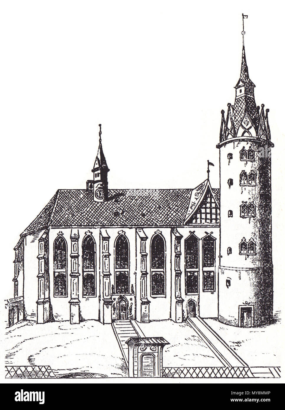 . Inglese: Wittenberg Schlosskirsche. Il XVI secolo. Lucas Cranach d.Ä. 477 Schlosskirche Wittenberg Foto Stock