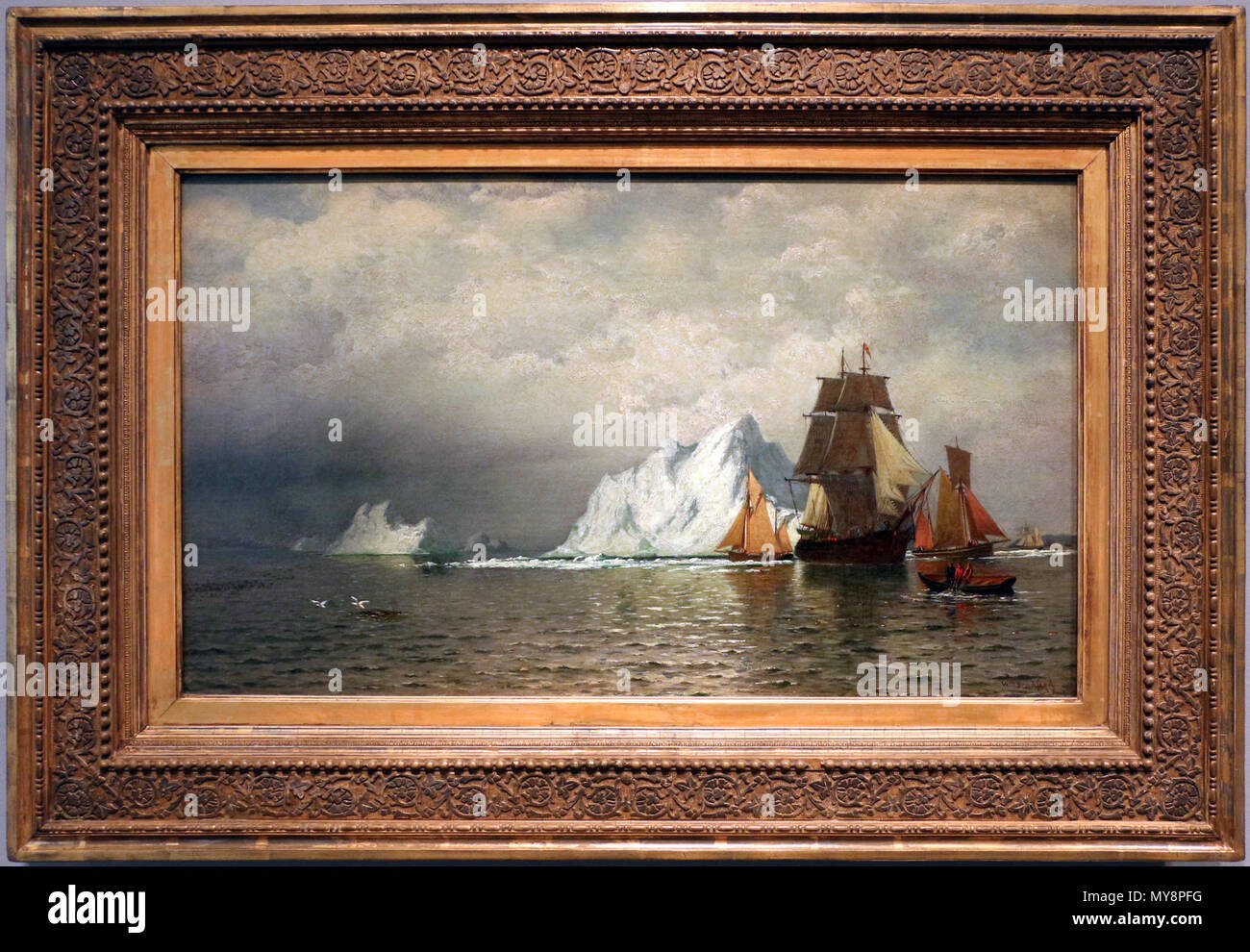 . Il Whaler e navi da pesca vicino alla costa del Labrador . Inglese: dipinti americani a Indianapolis Museum of Art . circa 1880 ; 2016-11-01 19:37:08. Sailko 564 William bradford, baleniera e pescherecci vicino la costa del Labrador, 1880 ca Foto Stock