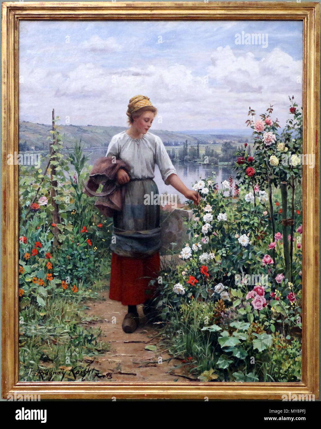 . Le Rose . Inglese: dipinti di velocità Art Museum . 1898 ca ; 2016-11-02 18:59:01. Sailko 131 Daniel ridgway knight, le rose, 1898 ca Foto Stock