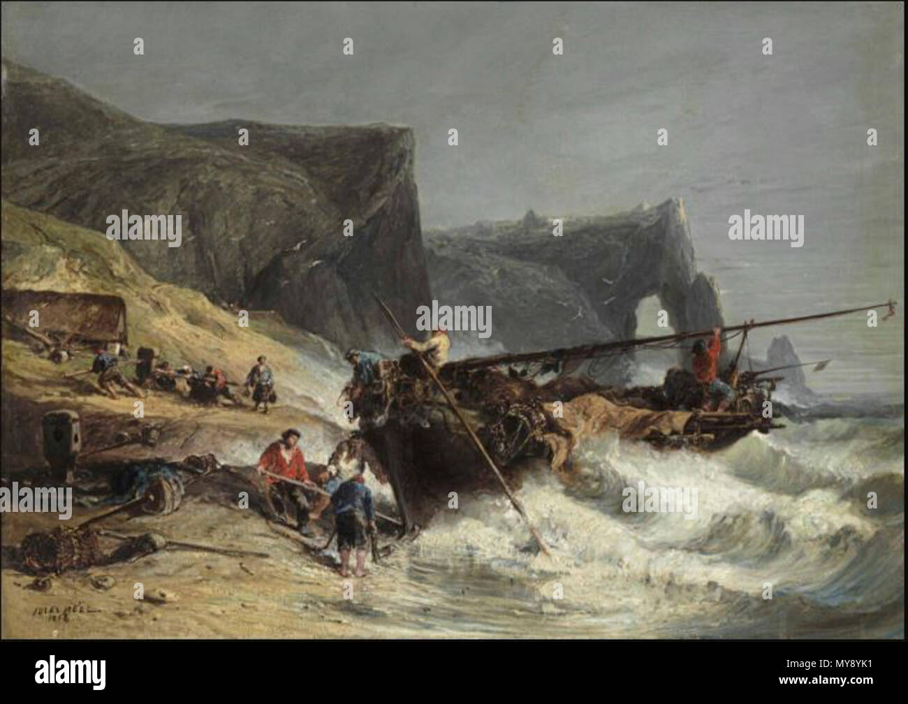 . I pescatori portando in una Barca 181 pescatori portando in una barca Foto Stock