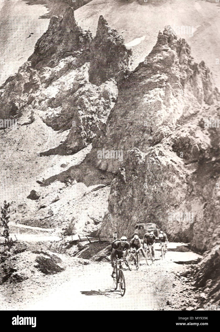 11 1936-9e étape-Izoard Foto Stock