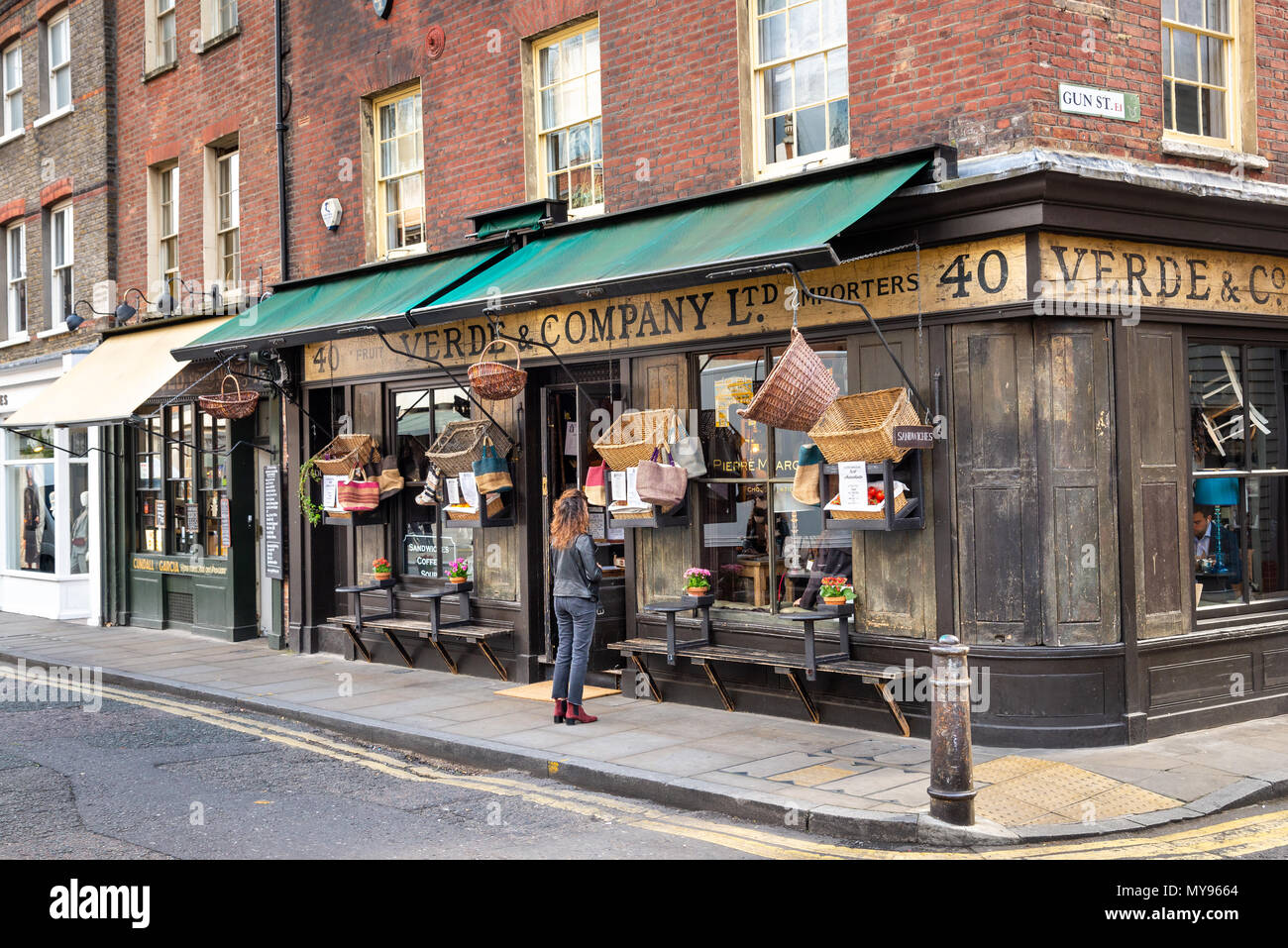 Verde & Company in Brushfield Street, Spitalfields, London, Regno Unito Foto Stock