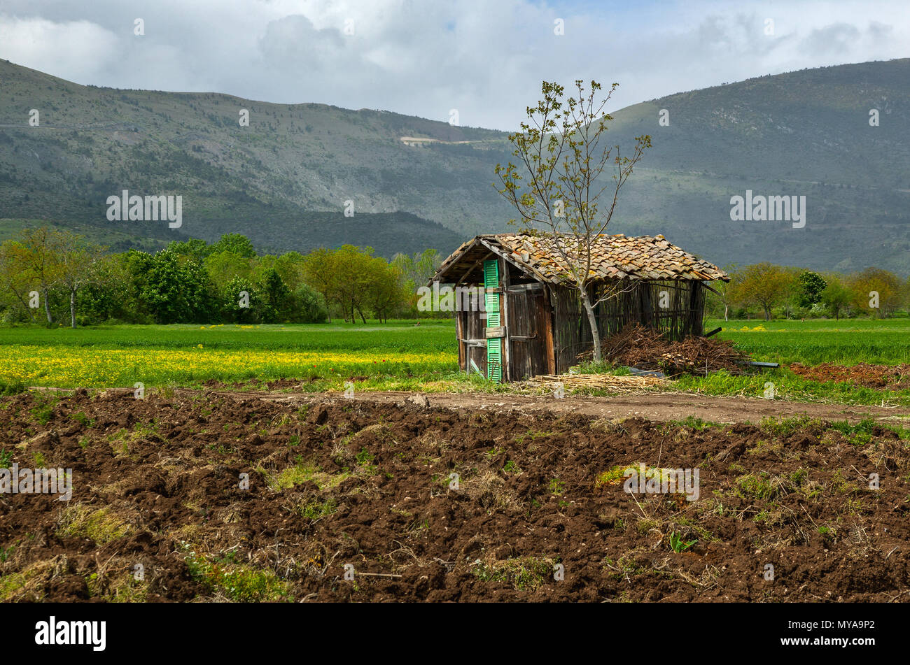 Campagna shack, Abruzzo Foto Stock
