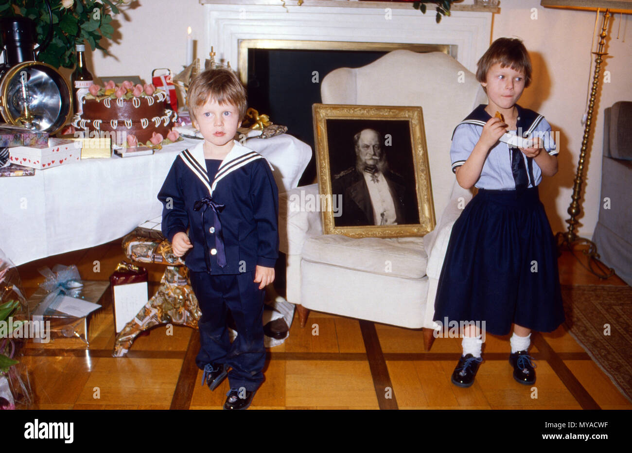 Viktoria Luise und Friedrich Wilhelm von Preußen, Deutschland 1987. Viktoria Luise e Friedrich Wilhelm di Prussia, Germania 1987, Foto Stock