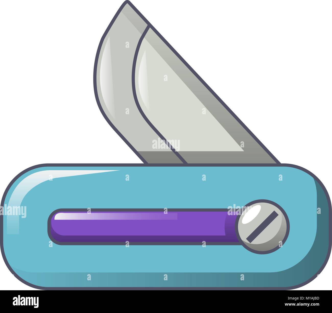 Camp icona coltello, stile cartoon Illustrazione Vettoriale