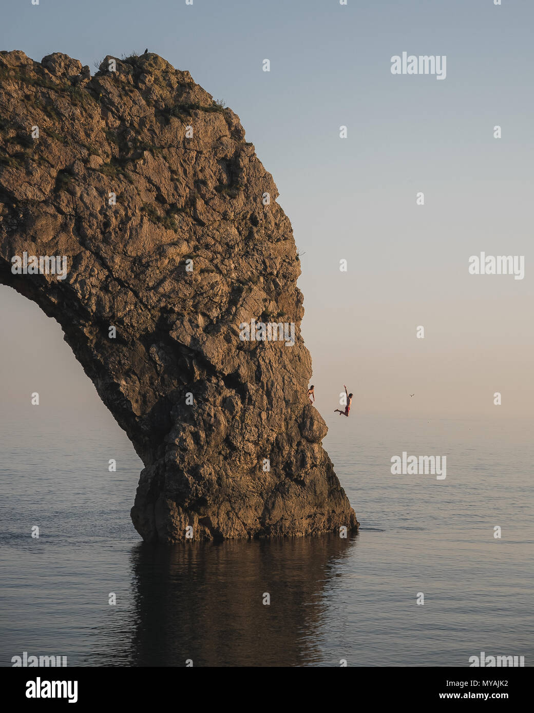 Rupe Jumping Foto Stock