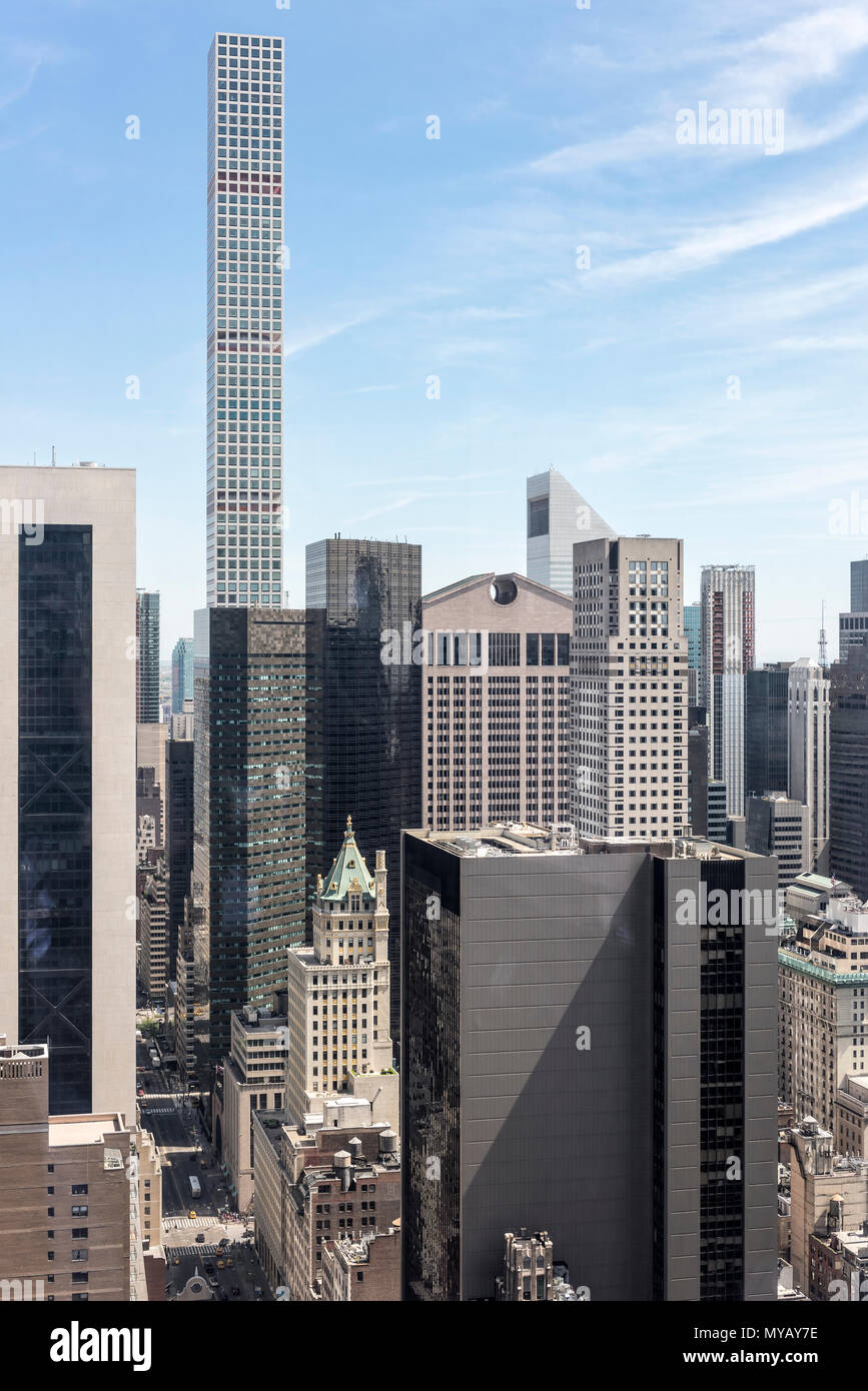 "Cityscape con grattacieli di New York City, Stati Uniti d'America" Foto Stock