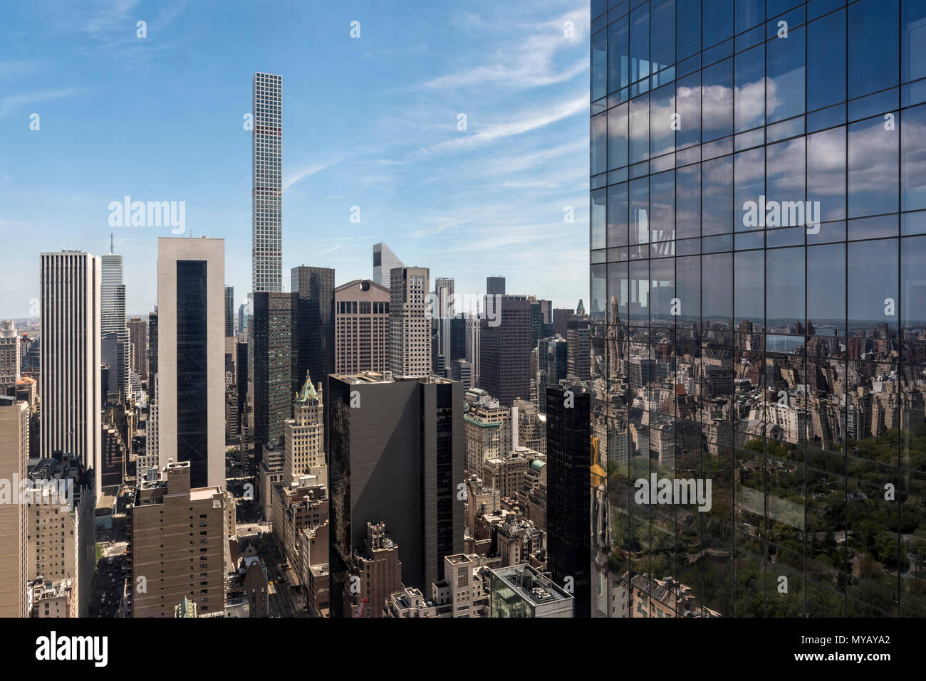 "Cityscape con grattacieli di New York City, Stati Uniti d'America" Foto Stock