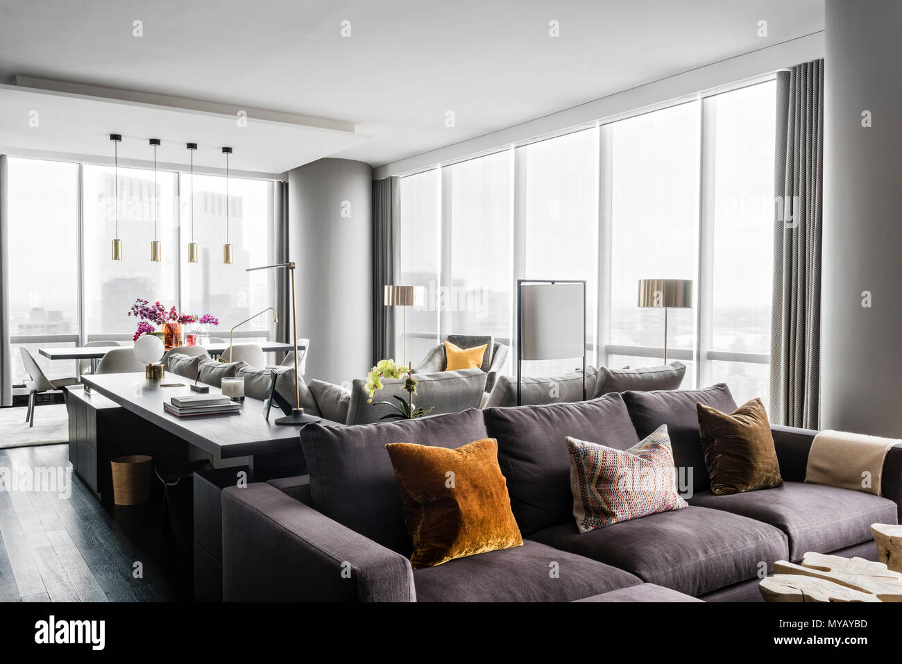 "L'OFA in moderno appartamento a New York City, Stati Uniti d'America" Foto Stock