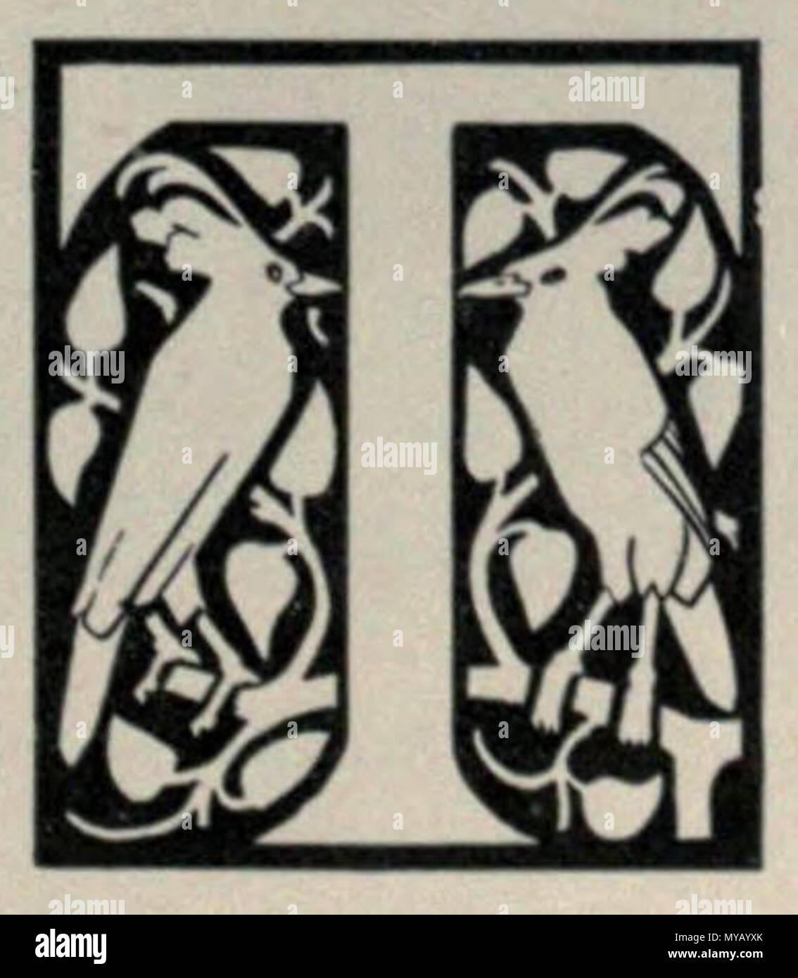 . Français : lettrine T avec oiseaux . 27 luglio 2014, 21:39:05. Ernst Aufseeser (1880-1940) Descrizione tedesco graphic designer e illustratore Data di nascita e morte 29 Maggio 1880 12 dicembre 1940 Luogo di nascita e morte di Norimberga Autorità Schmidtheim controllo : Q1357375 VIAF: 23062071 LCCN: no2003063566 GND: RKD 123950309: 2938 WorldCat 55 Aufseeser lettrine T Foto Stock