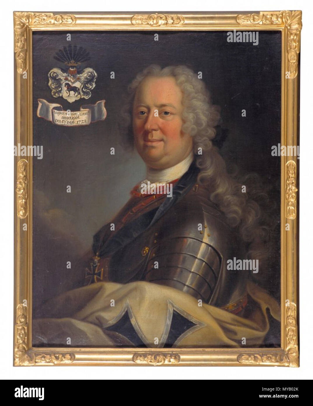 . { Deutsch: August Wilhelm Freiherr Grote (1694 - 1753) - Öl/Lwd. 85 x 68 cm. 1. Hälfte 18. Jahrhundert. Unknown 55 August Wilhelm Freiherr Grote Foto Stock