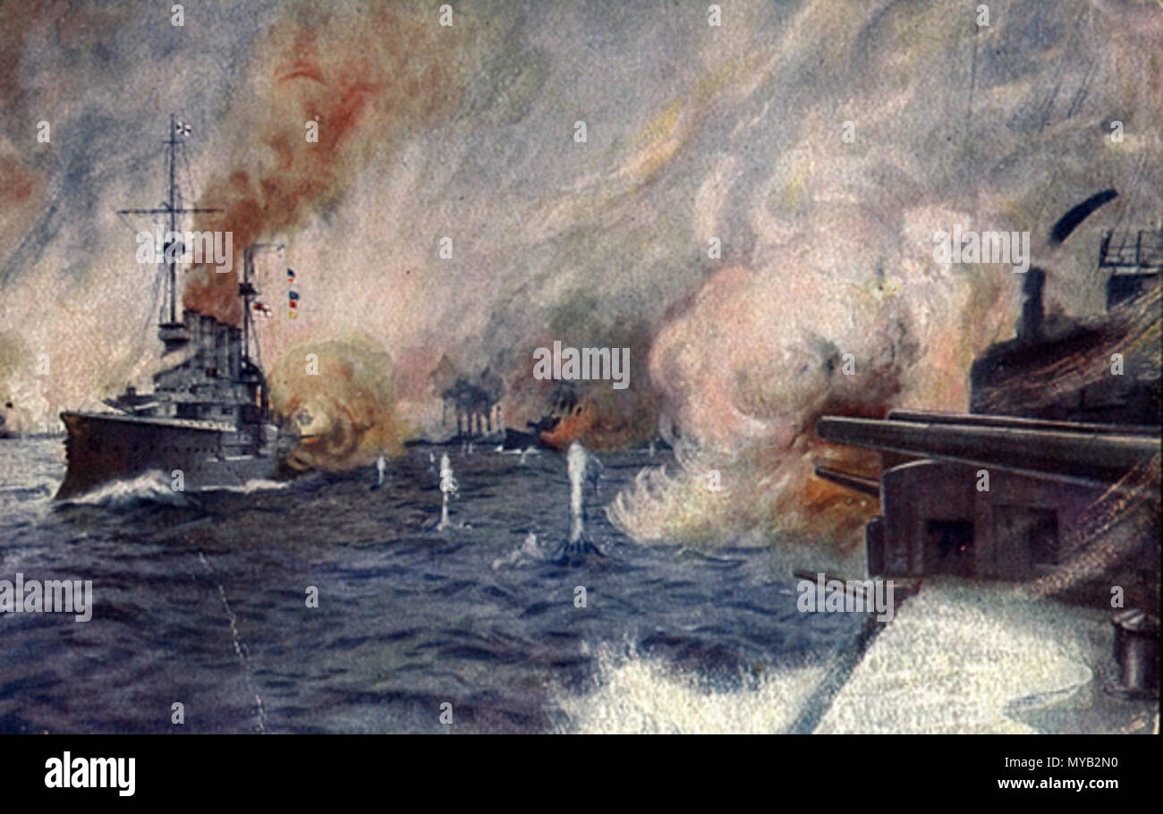 . Inglese: Battaglia di Coronel, 1914-11-01 . 1914 66 Battaglia di Coronel Foto Stock