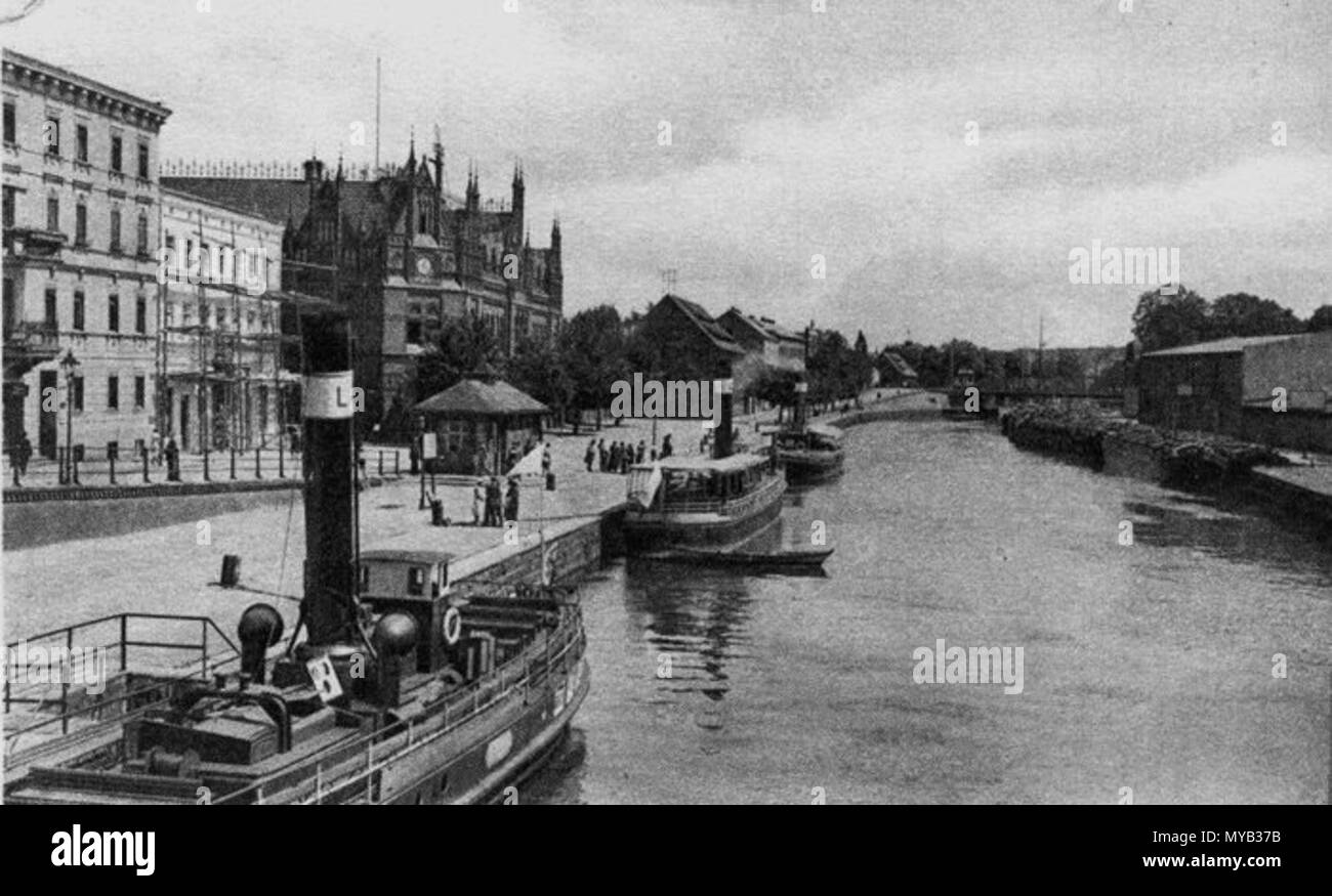 . Polski: Przystań pasażerska w Starym Porcie w Bydgoszczy . 1930. 67 sconosciuto Bdg Stary Port 1930 Foto Stock