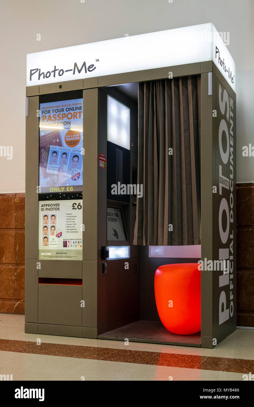 Photo-Me Photo Booth, UK. Foto Stock