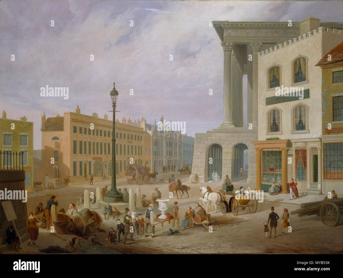 . Inglese: Birmingham Town Hall e Queen's College di Samuel linee Senior . prima di 1864. Samuel linee (1778-1863) Descrizione pittore inglese, designer e insegnante di arte del paesaggio, ritratto e pittore di architettura Data di nascita e morte 7 Febbraio 1778 22 Novembre 1863 Luogo di nascita e morte Allesley, Warwickshire, Inghilterra Birmingham sede di lavoro Birmingham, Inghilterra competente controllo : Q7412018 VIAF: 95744273 ULAN: RKD 500010367: 50212 75 Birmingham Town Hall e Queen's College 01 Foto Stock