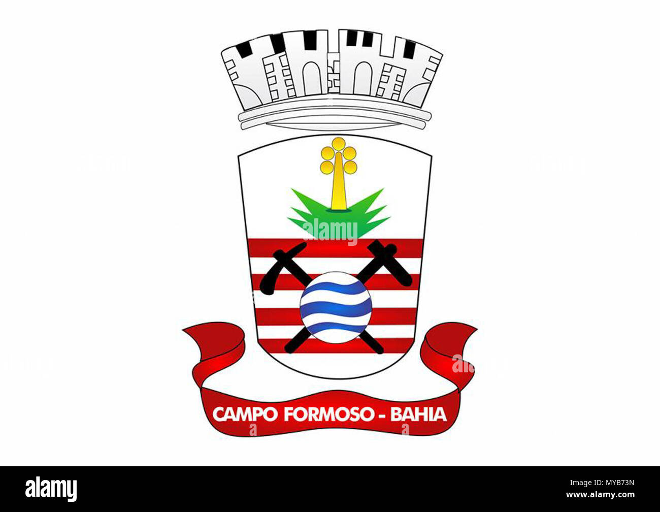 . Português: Brasão do Município de Campo Formoso - BA . Data sconosciuta. Unknown 85 Brasao Campo Formoso Foto Stock