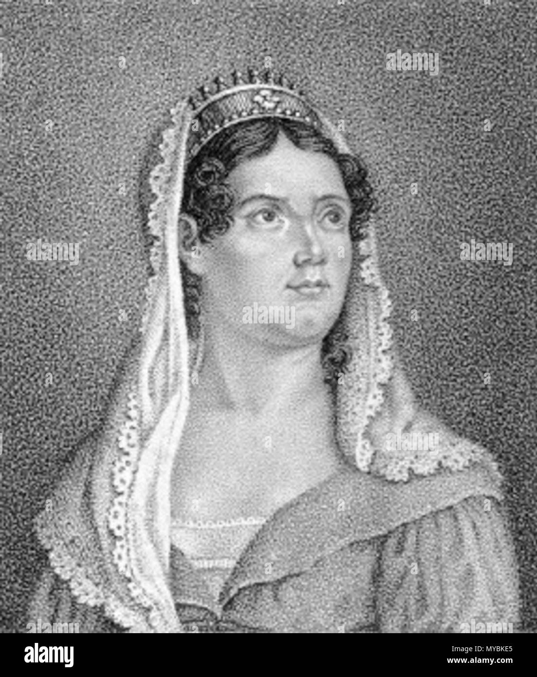 . Inglese: Italiano cantante lirica Carolina Bassi (1781-1862) da Luigi Rados (1773-1840). Incisione da imbianchino. Xix secolo. Luigi Rados 99 Carolina bassi da Luigi Rados Foto Stock