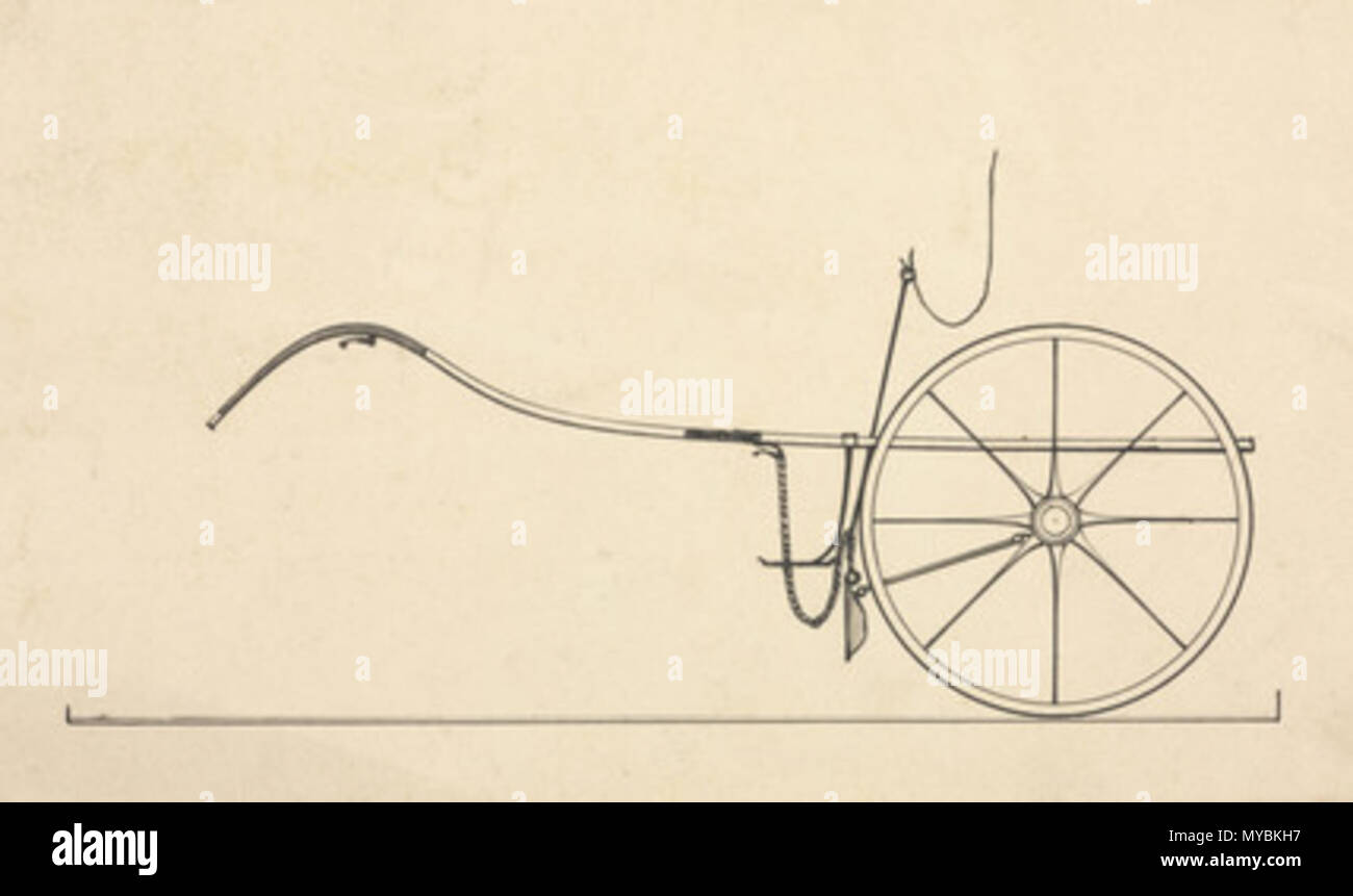 . Disegno, uno dei dieci penna e inchiostro design per carrelli fabbricato da F Stocken, pullman e harnes maker, Londra. Xix secolo. Unattributed 99 Carrello, a metà del XIX secolo (3) Foto Stock