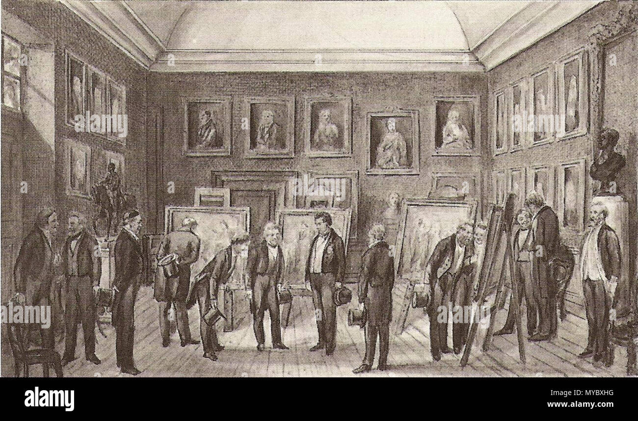 . Christian VIII på besøk i Det Kongelige Danske Kunstakademi . Sconosciuto 111 Christian Frederik ho kunstakademiet Foto Stock