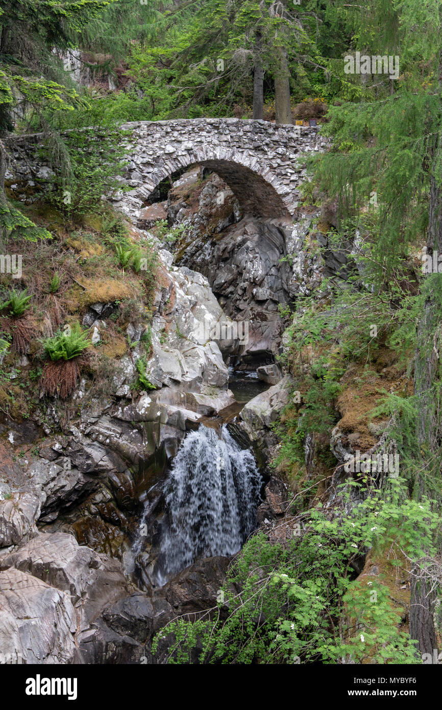 Le Cascate di Bruar attrazione turistica a Pitlochry, Scozia , REGNO UNITO Foto Stock