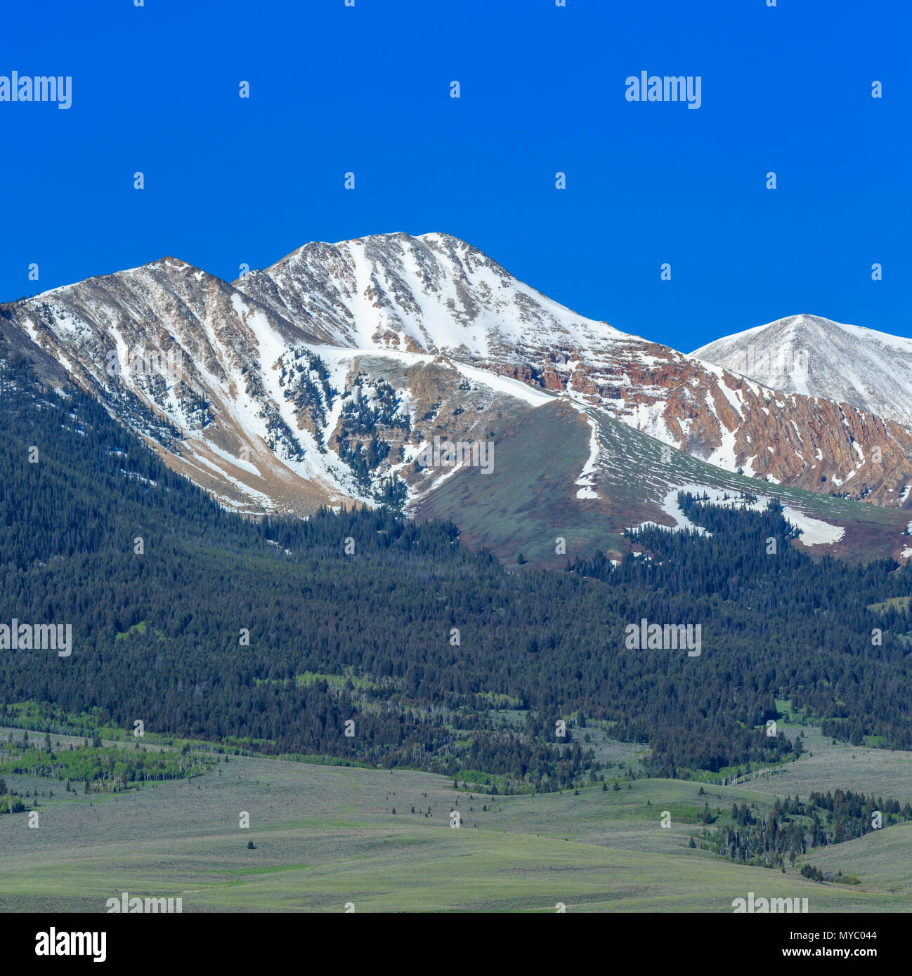 Lima picchi e colline vicino a lima, montana Foto Stock