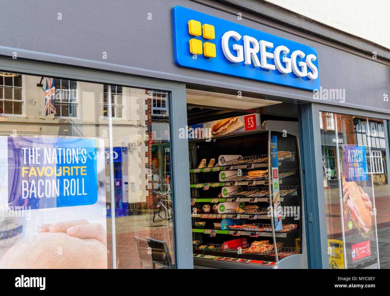 Greggs negozio di fronte Foto Stock