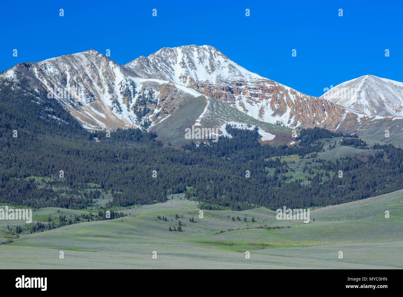 Lima picchi e colline vicino a lima, montana Foto Stock