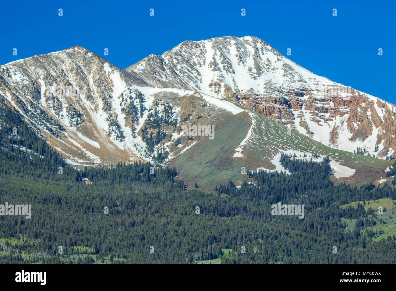 Lima picchi e colline vicino a lima, montana Foto Stock