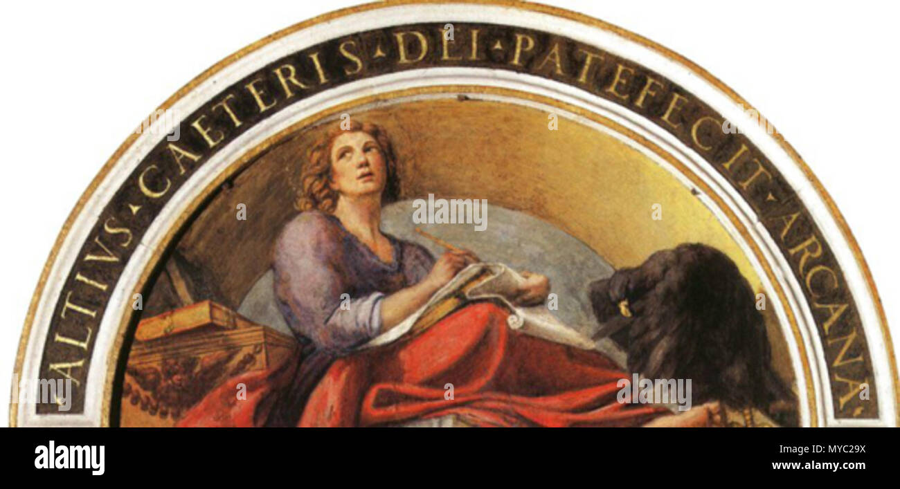 . San Giovanni e aquila . Correggio, San Giovanni e l'aquila . circa 1520. vedere il nome o la categoria 124 Correggio, San Giovanni e l'aquila Foto Stock