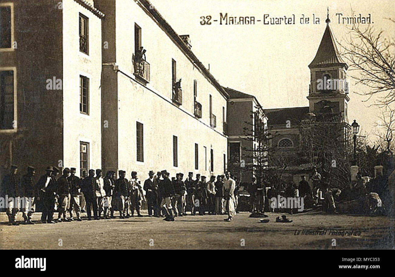 128 Cuartel de la Trinidad SXIX- Málaga Foto Stock