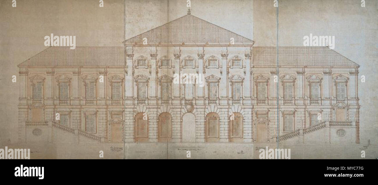. Fassade des Gartenpalais Liechtenstein in der Rossau, Wien. 1690/91. Domenico Egidio Rossi 143 Domenico Egidio Rossi 001 Foto Stock