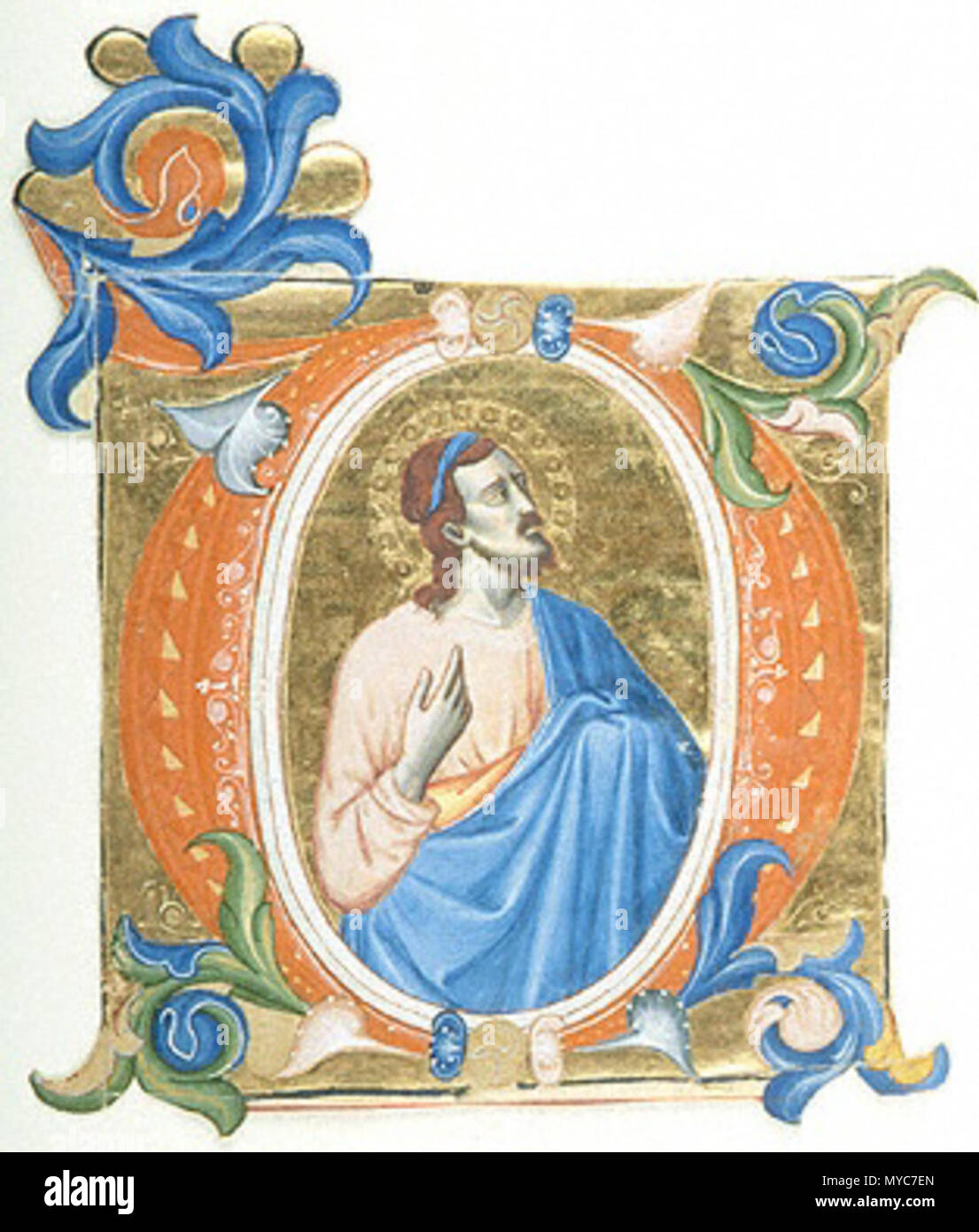 . Inglese: Don Silvestro dei Gherarducci - graduale 2 per San Michele a Murano - un profeta in un iniziale d (Morgan Library & Museum, la sig.ra M.478, n. 1 (II.35)) . Il XIV secolo. Don Silvestro dei Gherarducci (1339-1399) Descrizione pittore italiano e illuminatore Data di nascita e morte 1339 1399 Luogo di nascita e morte Firenze Firenze lavoro periodo medievale posizione di lavoro Firenze competente controllo : Q3960740 VIAF: 95822894 ISNI: 0000 0000 7105 3426 ULAN: 500022992 LCCN: nr94017599 WGA: GHERARDUCCI, Don Silvestro dei WorldCat 144 Don Silvestro dei Gherarducci - graduale 2 per San Michele a M Foto Stock