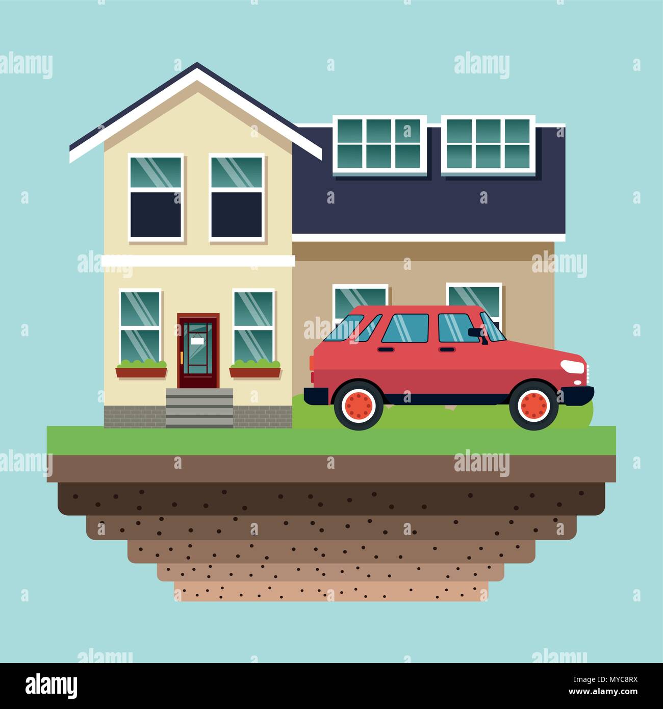 Energia verde in città Illustrazione Vettoriale