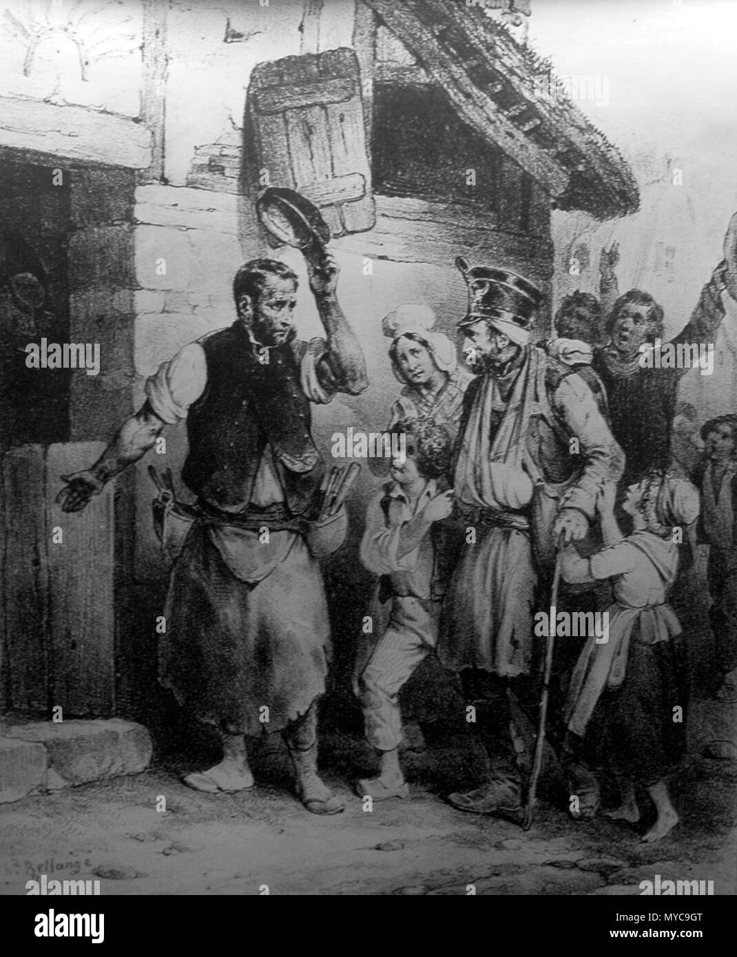 379 MWP 1830 Le réfugié polonais Foto Stock