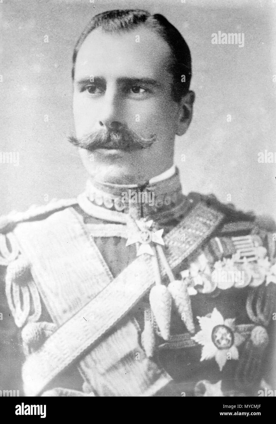 Il principe Alessandro di Teck, General Maggiore Alexander Cambridge, Alexander Cambridge, 1° Conte di Athlone (Alexander Augustus Frederick William Alfred George; nato il principe Alessandro di Teck, 1874 - 1957), il comandante britannico dell'esercito e dei principali generali Foto Stock