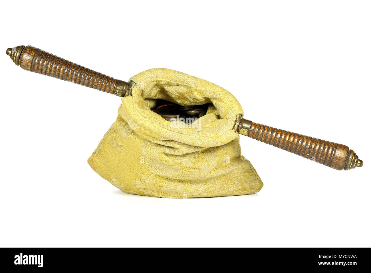 Sacca di raccolta isolati su sfondo bianco Foto Stock