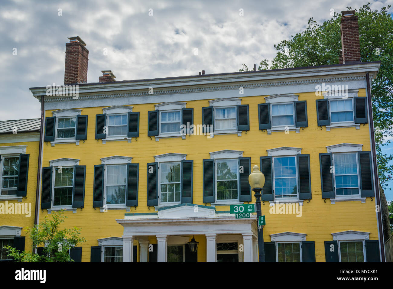 Casa Gialla in Georgetown, Washington DC Foto Stock