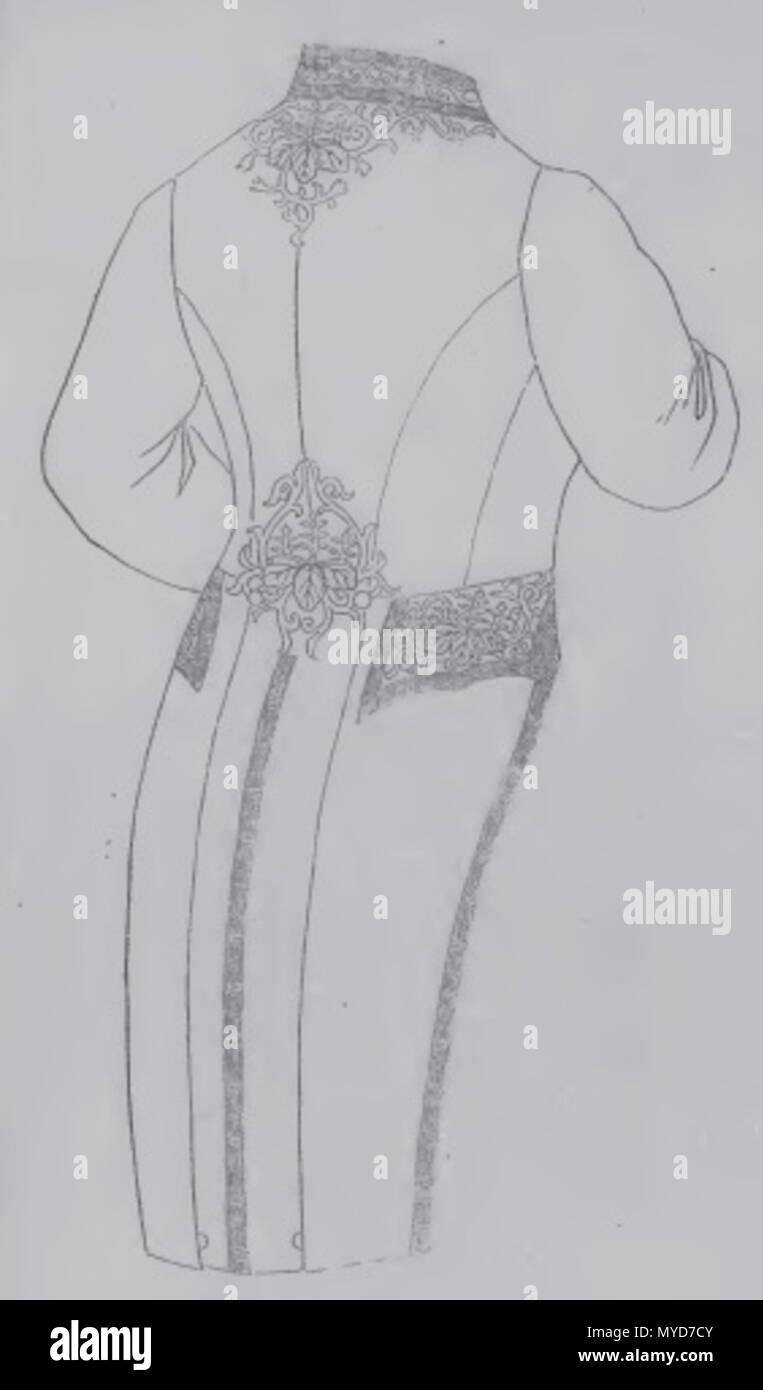 . 日本語: 勅任官大礼服（明治19年12月4日宮内省達甲第15号） Inglese: Tipo 1886 Corte uniforme per funzionario di governo di classe 1 e 2 . 明治19年12月4日. 日本国政府 125 Corte uniforme 1886 02 Foto Stock